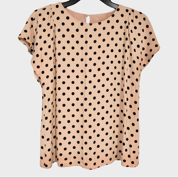 Red VALENTINO Micro Polka Dot Print Blouse, Size 38 IT (US 2) - Picture 7 of 16